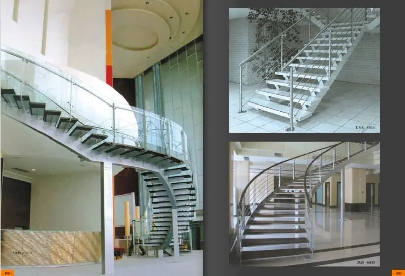 Beautiful design and good qulity wood staircase & alloy staircase