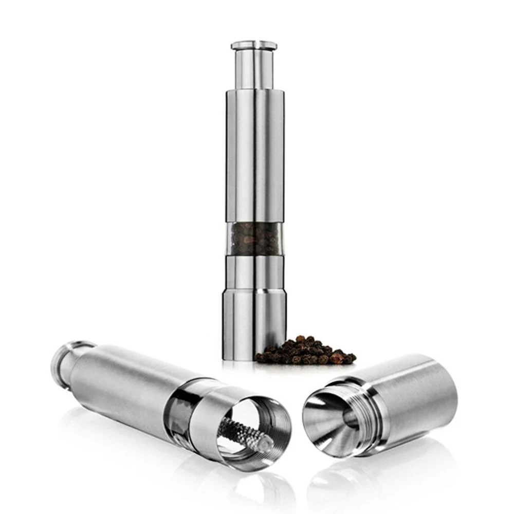 Stainless Steel Manual Pepper And Salt Grinder Mill Easy To Use By One