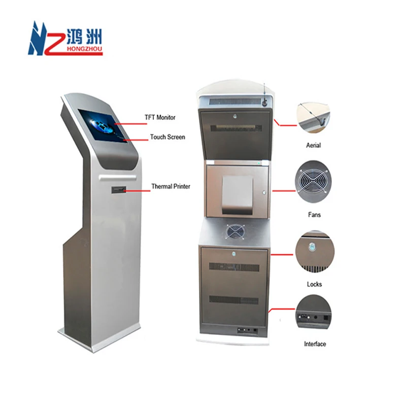 19" Floor Standing Touch Screen Payment Kiosk For Shopping Mall