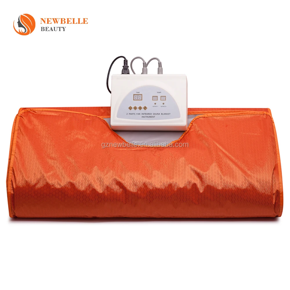 2 Zones Far Infrared Sauna Weight Loss Body Wrap Thermal Slimming Body