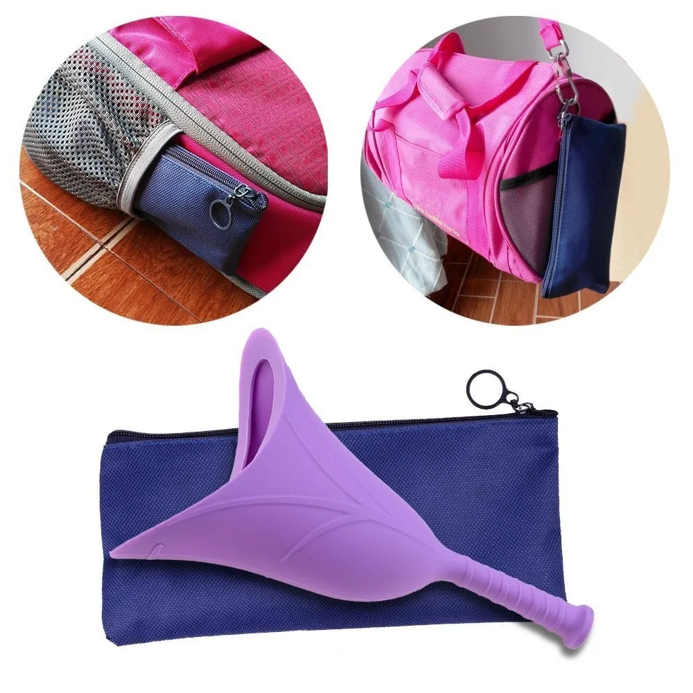 Female Soft Disposable Travel Silicone Urination Device Portable With