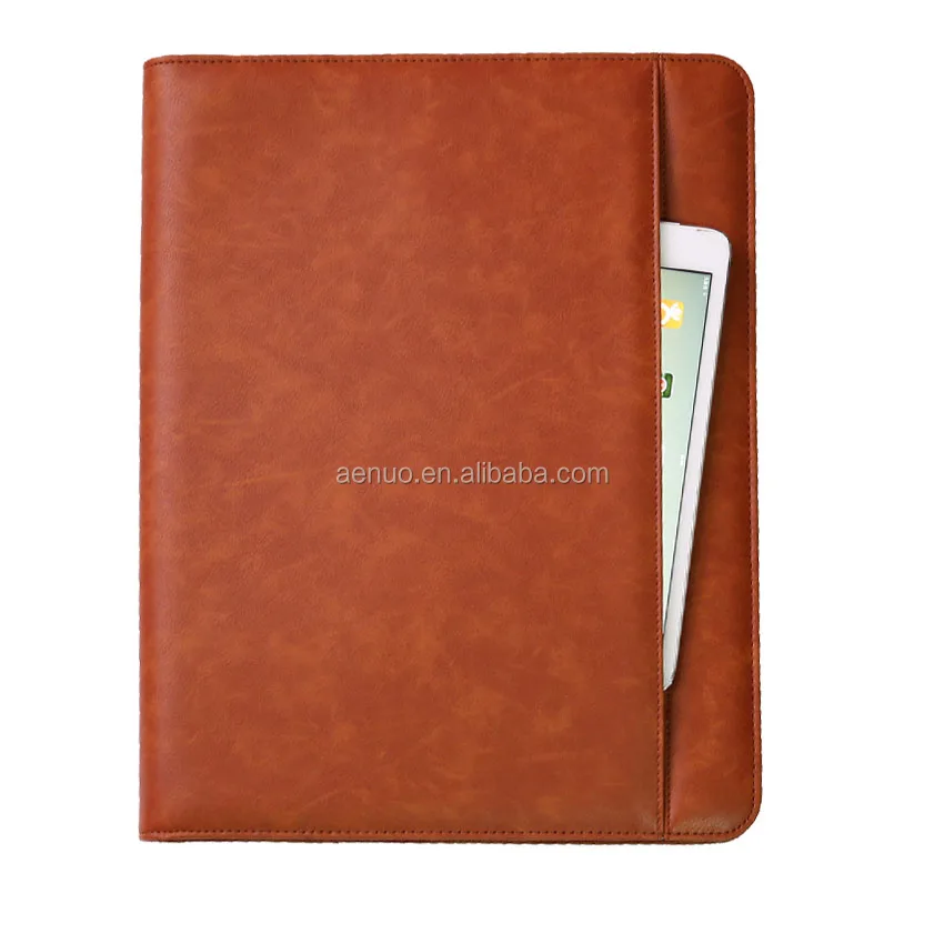 
New A4 Leather file PU portfolio folder with powerbank 