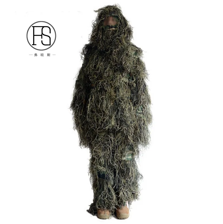 

Tactical Military Airsoft Woodland Camouflage Hunting Outdoor Foreast Ghillie Suit, Jungle camouflage