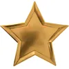 High end disposable irregular star design paper plate foil for tableware