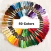 50 Colors Cross Stitch Embroidery Thread Hand Cross Stitch Floss thread Similar Sewing Skeins Craft High quality Drop Shipping