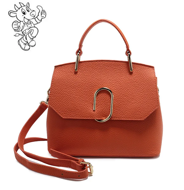 

Guangzhou REAL LEATHER 2019 The first layer of leather in a single shoulder diagonal portable fashion leather handbag, Oem