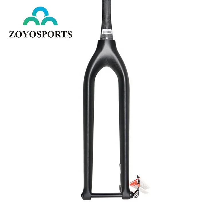 

ZOYOSPORTS MTB Mountain Bike Front Fork 15mm Thru Axle Tapered Carbon Fiber Rigid 29er Fork