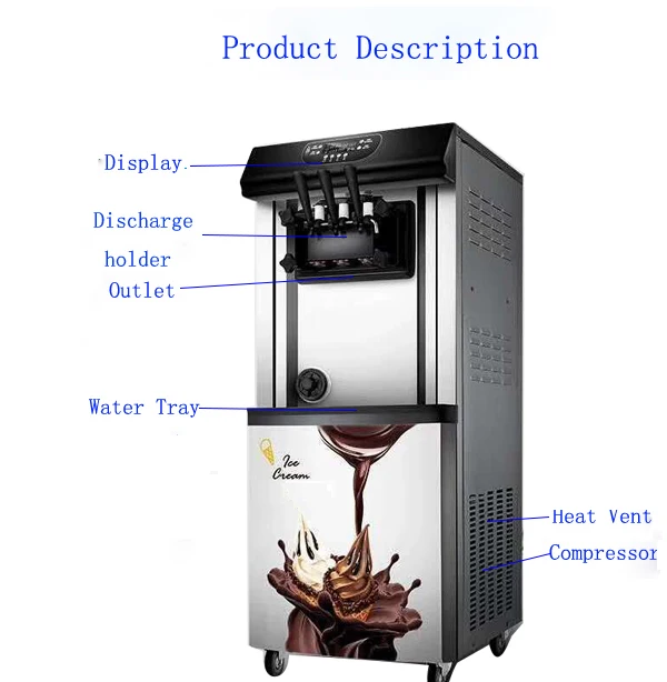 DIGUO IMPORT AND EXPORT, DIGUO TRADE, DIGUO HOLDING GROUP, HANKER GROUP built-in turbine reducer the soft ice cream machine runs smoothly and mute