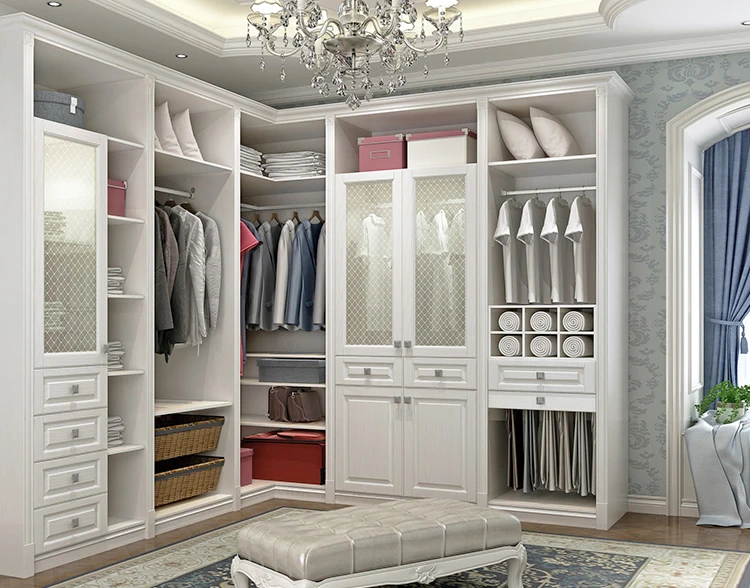 Modern solid wood unique design bedroom cabinet wardrobe