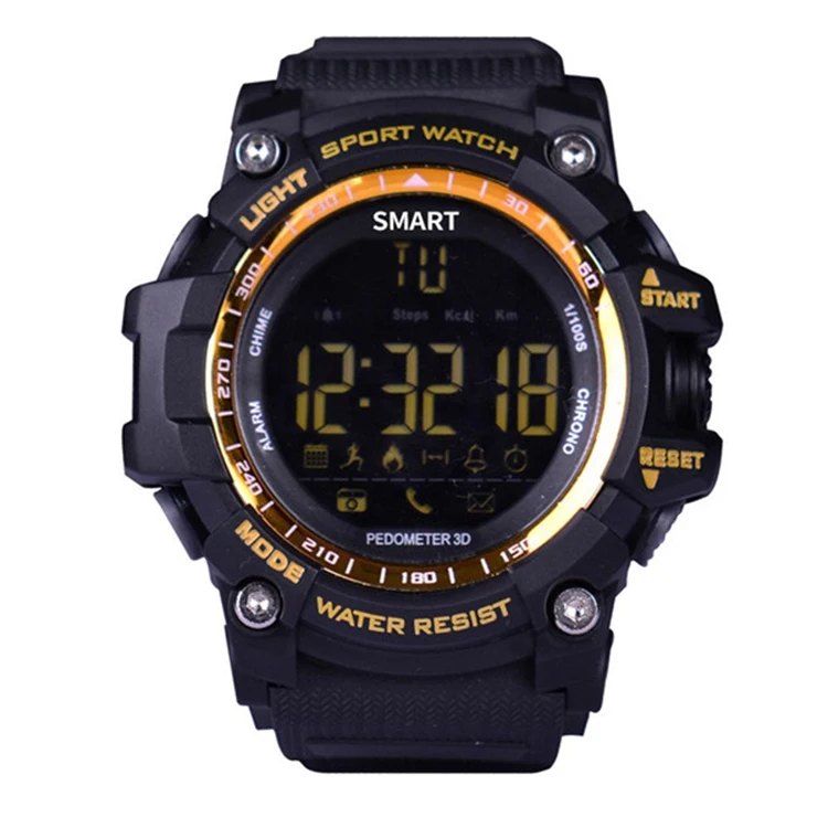 

2019 new coming EX16 smart watch 5ATM IP67 Waterproof Smartwatch Pedometer Stopwatch Alarm Clock LONG TIME STANDBY