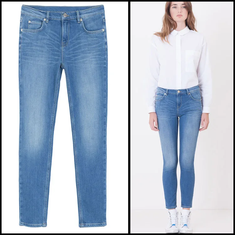 sky blue jeans for women