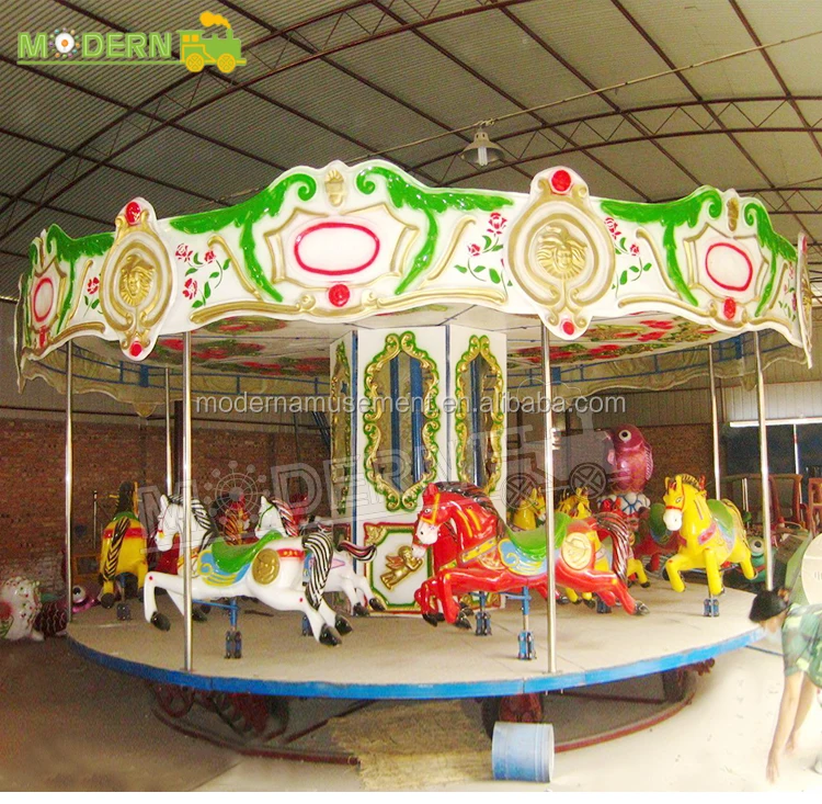 Amusement ride supplier gorgeous led lighting park merry go round carousel