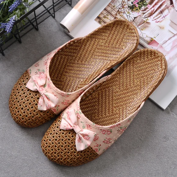 

Wholesale Fashion Round Shape Summer Trend Straw Indoor Slippers straw sandals shoes for men women slides, Choose from pictures
