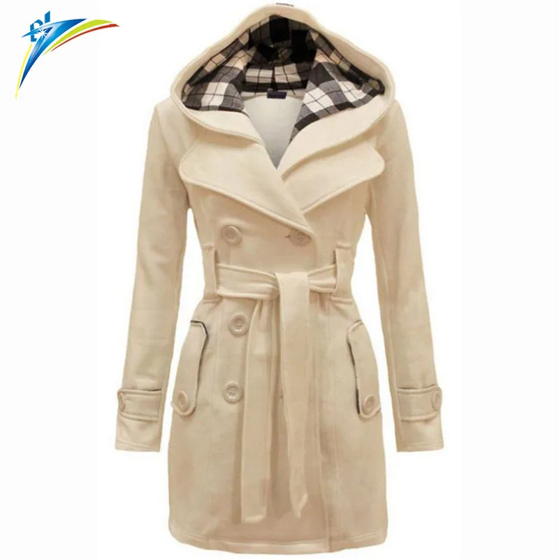 

2019 Hot Fashion Womens Warm Winter coat Hooded Long Section Jacket Outwear Coat, Purple, black, white, dark grey, big red, blue, wine red, light grey