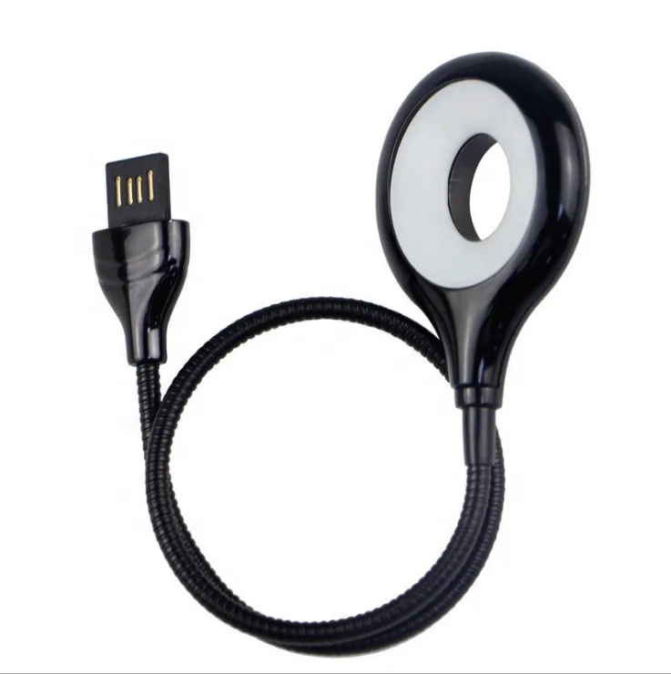 

Mini USB metal LED lamp, 360 degree flexible rotating metal hose lamp, computer office light