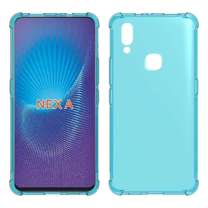Transparent Shockproof soft Tpu cover case For Vivo NEX A