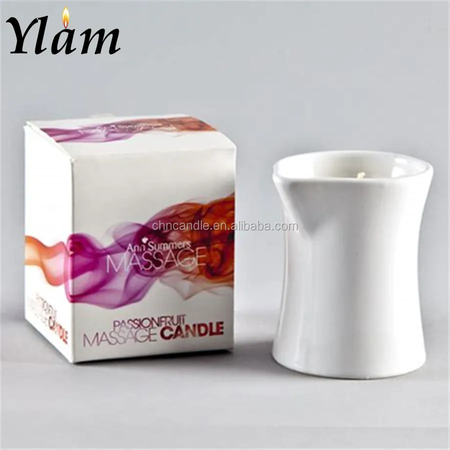 
Custom natural edible cosmetic wax materials massage candle 