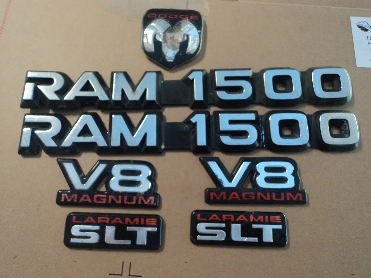 1999 1994-2001 DODGE RAM 1500 V8 MAGNUM SIDE OEM EMBLEM LOGO BADGE SYMBOL SET