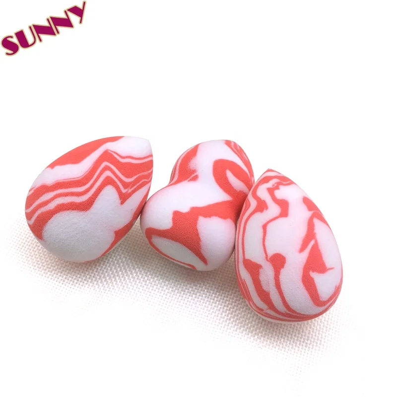 

Waterdrop beauty cosmetic marble makeup sponge blender puff for facial make up, Costomized