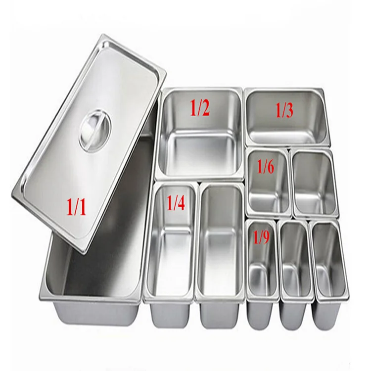 Stainless Steel Regular Food Container 1/2gn Pan Restaurant Equipment