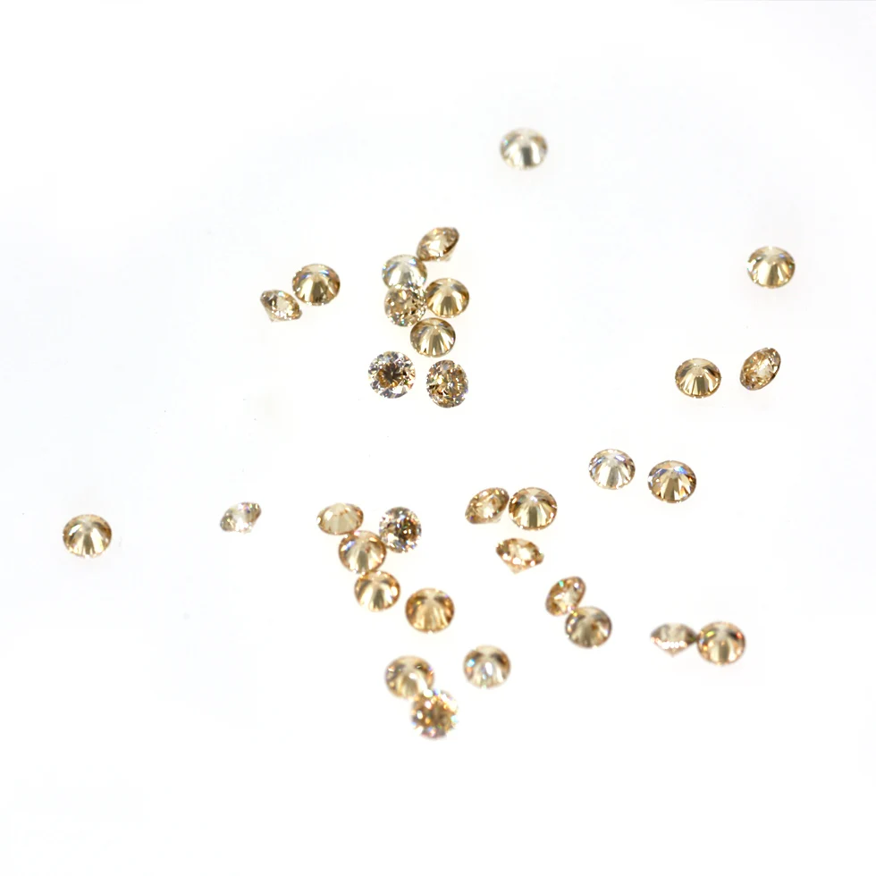 

GIGAJEWE synthetic sizes Yellow Color 1-2 Round Cut 9.25 Hardness for Fashion Jewelry making moissanite Melee