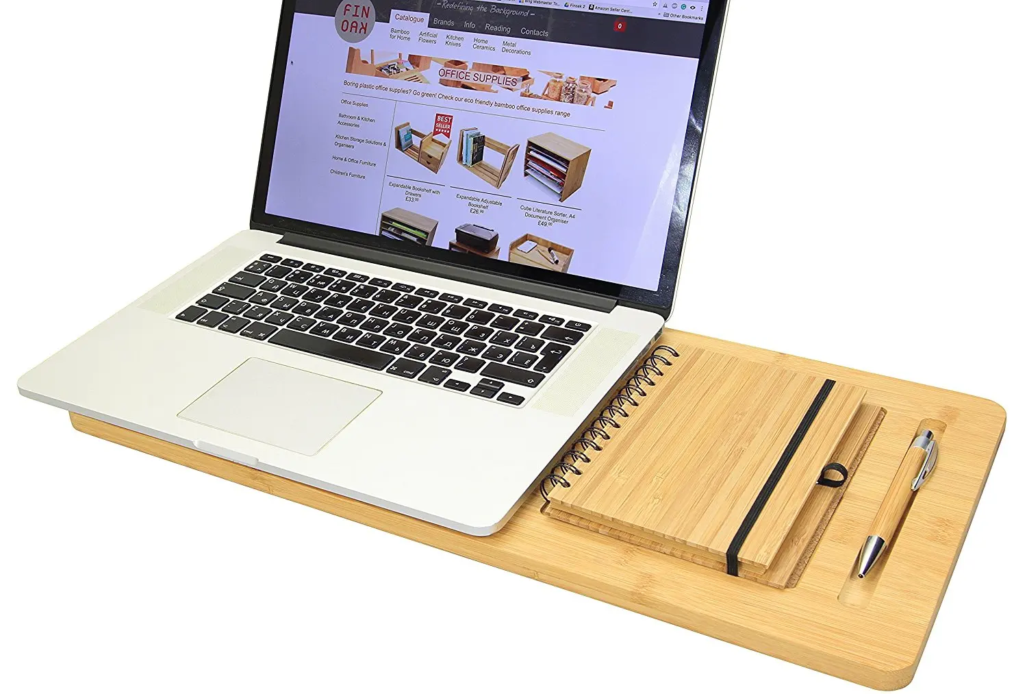 Laptop Tray Board Cork Pad Portable Laptop Lap Desk With Mouse Pad