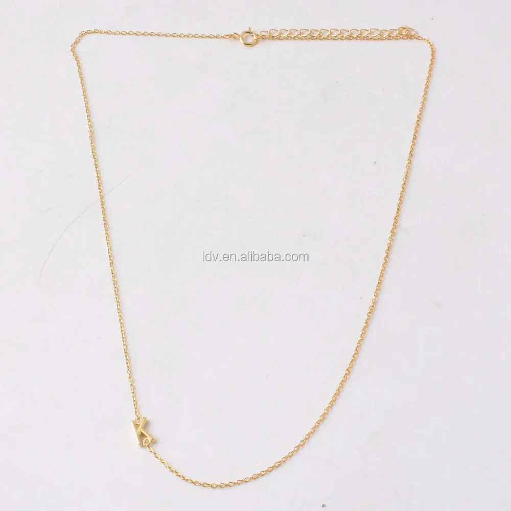 

Sliver Dainty Delicate Initial Necklace Letter Necklace 925 Sterling Silver Necklace, Picture showing