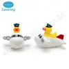 Unique Promotion Gift Item Plastic PVC Vinyl Professional Airline Pilot Captain Plane Logo Printed Yellow Custom Rubber Duck