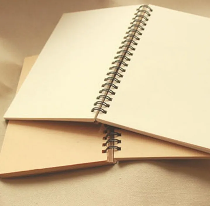 Custom Paper Note Book Kraft Paper Notebook Spiral Notebook With Kraft