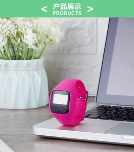 2D digital CE silicone Button sport calorie counter wrist wristband pedometer
