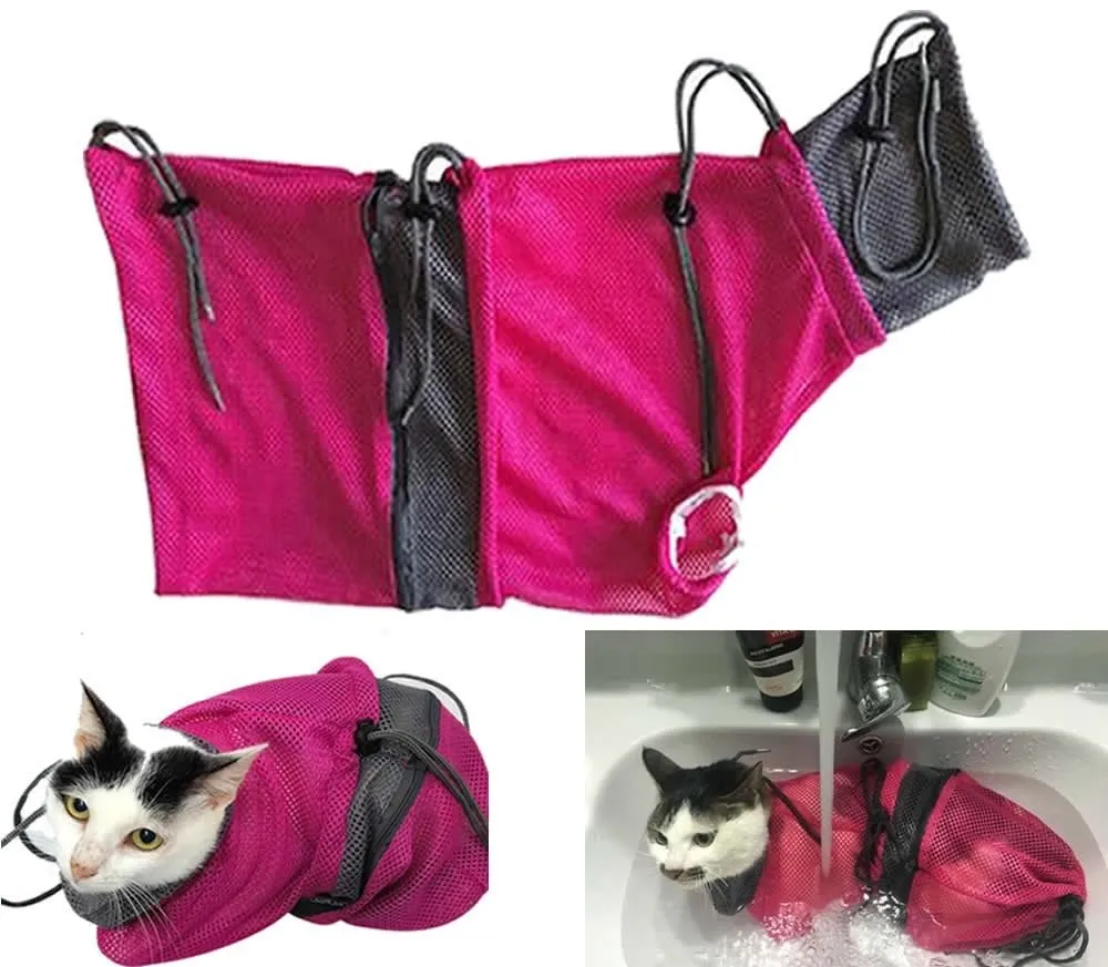 mesh cat bathing bag