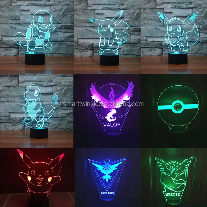 Stl Pikachu Led Night Light Illusion Lamp Pokemon Go Table Pokeball Charmander Novelty Lighting Baby Kids Toys Xmas Gift High Quality Stl Pikachu Led Night Light Illusion Lamp Pokemon Go Table Pokeball Charmander Novelty Lighting Baby Kids Toys Xmas Gift High Quality