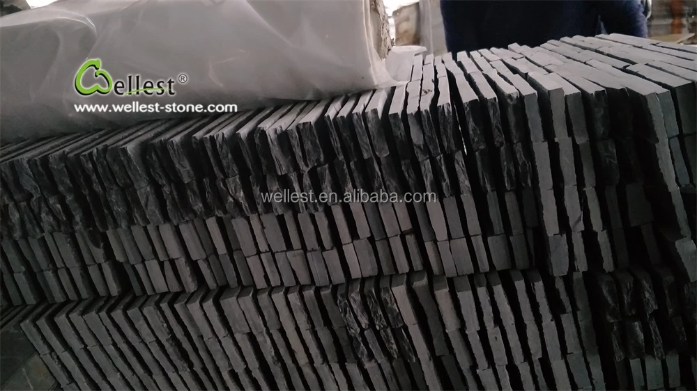 
black slate natural on sheets split finish 