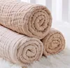 Custom Size 8 Or 6 Layers 360G Crinkle Cotton Gauze Blanket 100% Cotton White Color 110 x 110 cm Baby Blankets