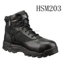 full grain finished leather 6 inch military pro-force short tactical boots with side zipper