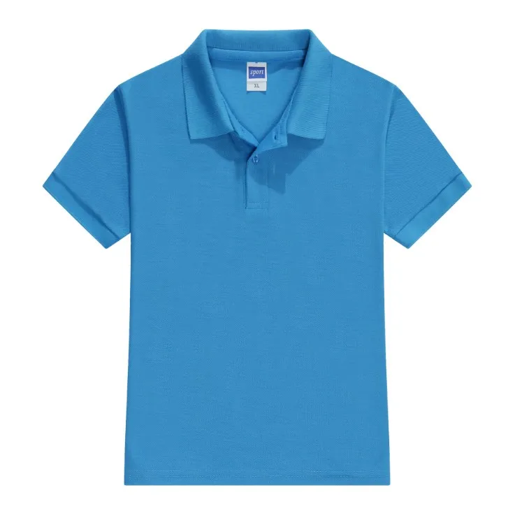 

200gsm blending cotton pure color breathable OEM unisex kids clothes cheap plain blank children polo shirts, Multi