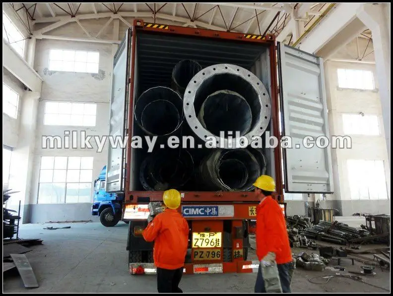 16m 800DaN 1000DaN Galvanized Electric Power Transmission Steel Pole for Direct Burial or Flange Type Installation