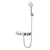 DG Round Thermostat Wall Mount Hand-held Shower Thermostatic Bath Mixer Taps