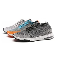 

latest design high quality breathable mesh upper fly knit woman sport shoes casual china running sneakers