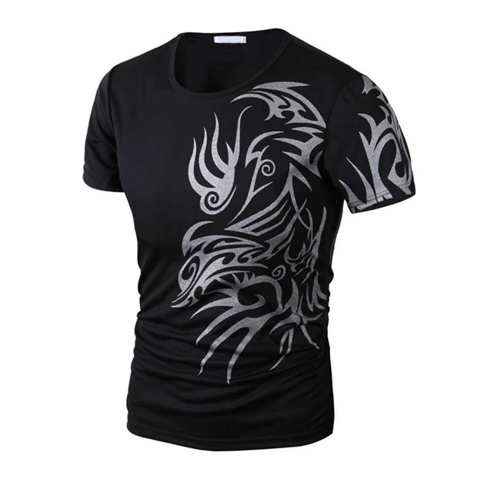 Men's Custom Crew Neck Dry Fit Print T-Shirt