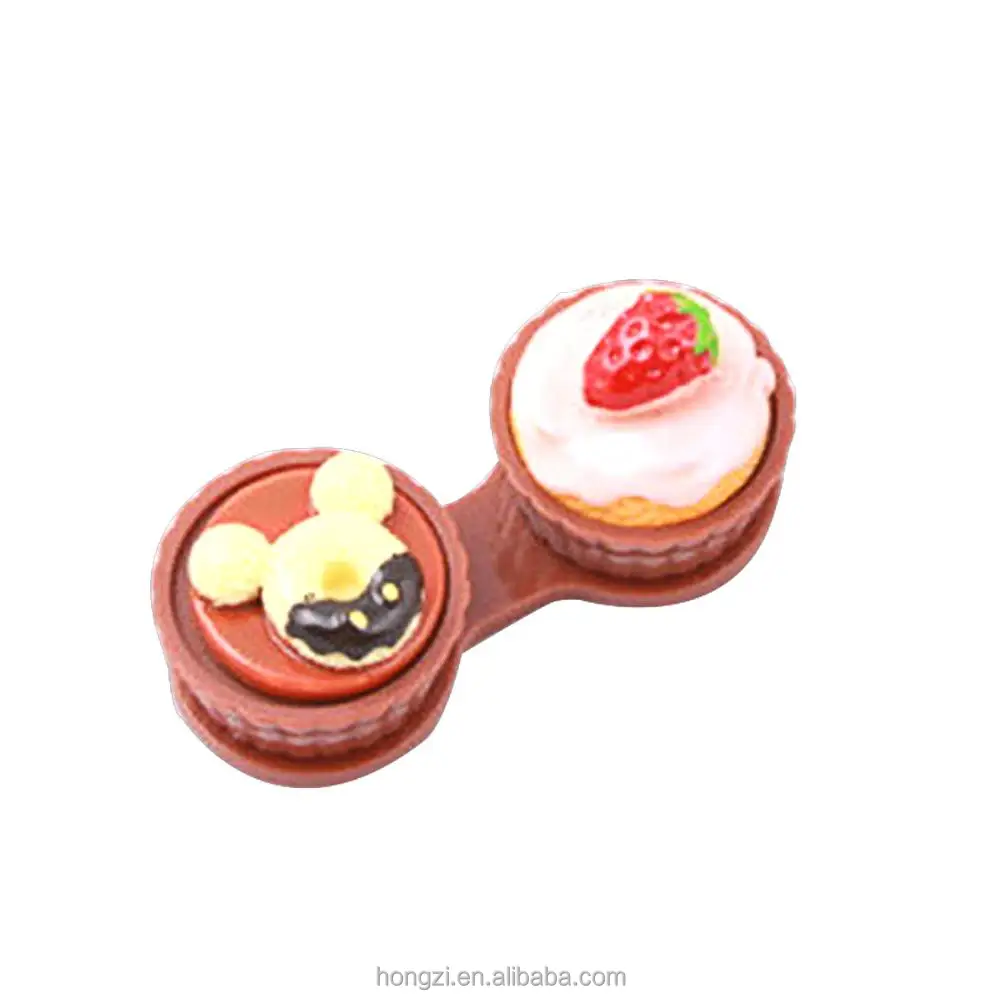 

2021 Cartoon Cream Cake Travel Glasses Contact Lenses Box Contact Lens Case