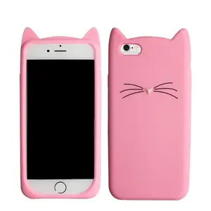 wholesale cell phone accessory for iphone 6 6s cell phone case silicone cat phone cover for iphone 8 8plus