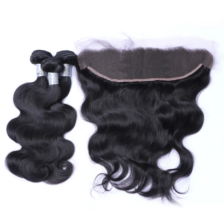 

Wholesale bundles virgin hair peruvian hair bundles with closure body wave frontal