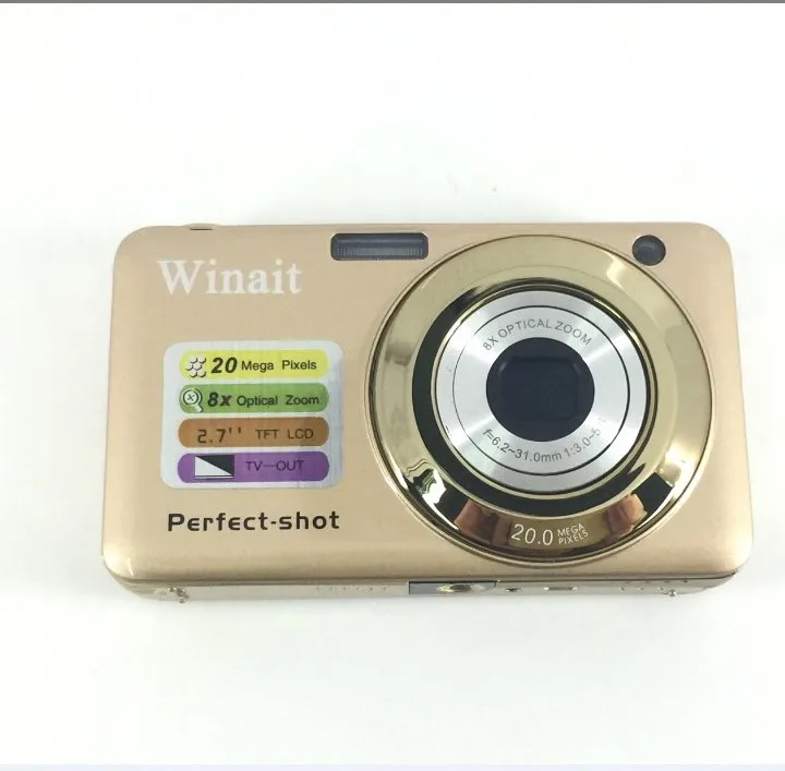 

Winait 20mp Digital Camera 8x Optical Zoom 2.7 TFT LCD Display, Black;blue / green;yellow / gold