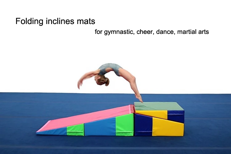 Triangle Tumbling Mats Kids Play Folding Inclines Cheese Mat Wedges