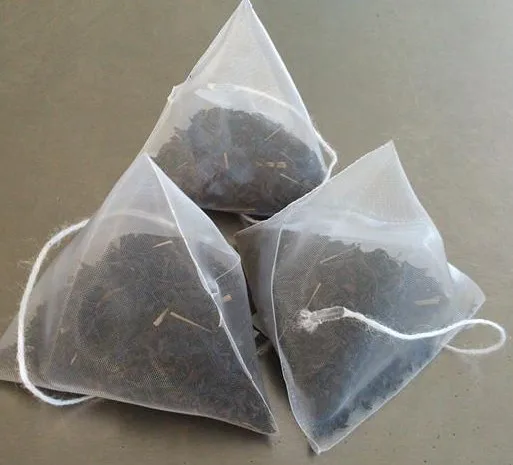 pyramid mash teabag,oem teabag with private label and stickers