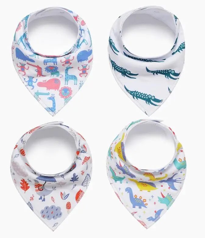 

2019 Hot Sales 100% Organic Cotton Baby Bandana Bib Branded For Drooling And Teething, Pantone color