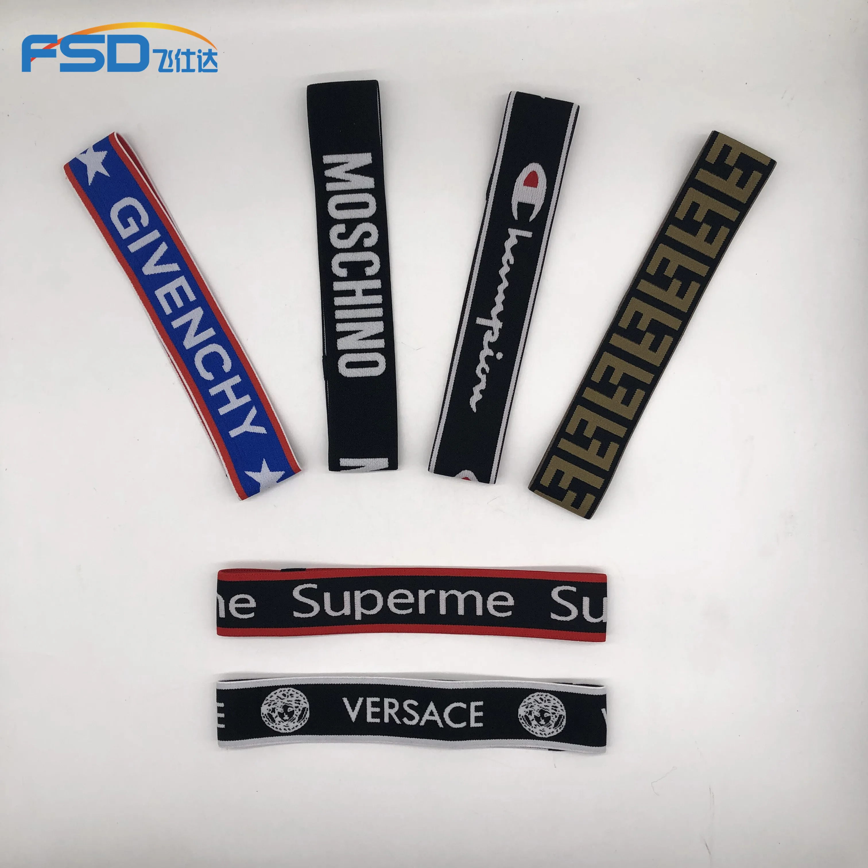 
Wholesale Custom logo jacquard elastic adjustable durag hairband wave cap Nylon sports Yoga designer Headbands 