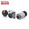 7 Pin Metal Dc Power Jack Connector Wire To Wire Plug Socket Terminal Housing For Dry Cleaning Equipment
