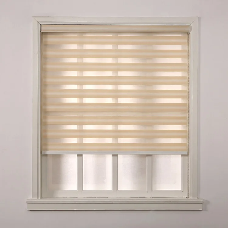 

Yongshun no MOQ natural look horizontal cebra blinds fabric zebra blinds